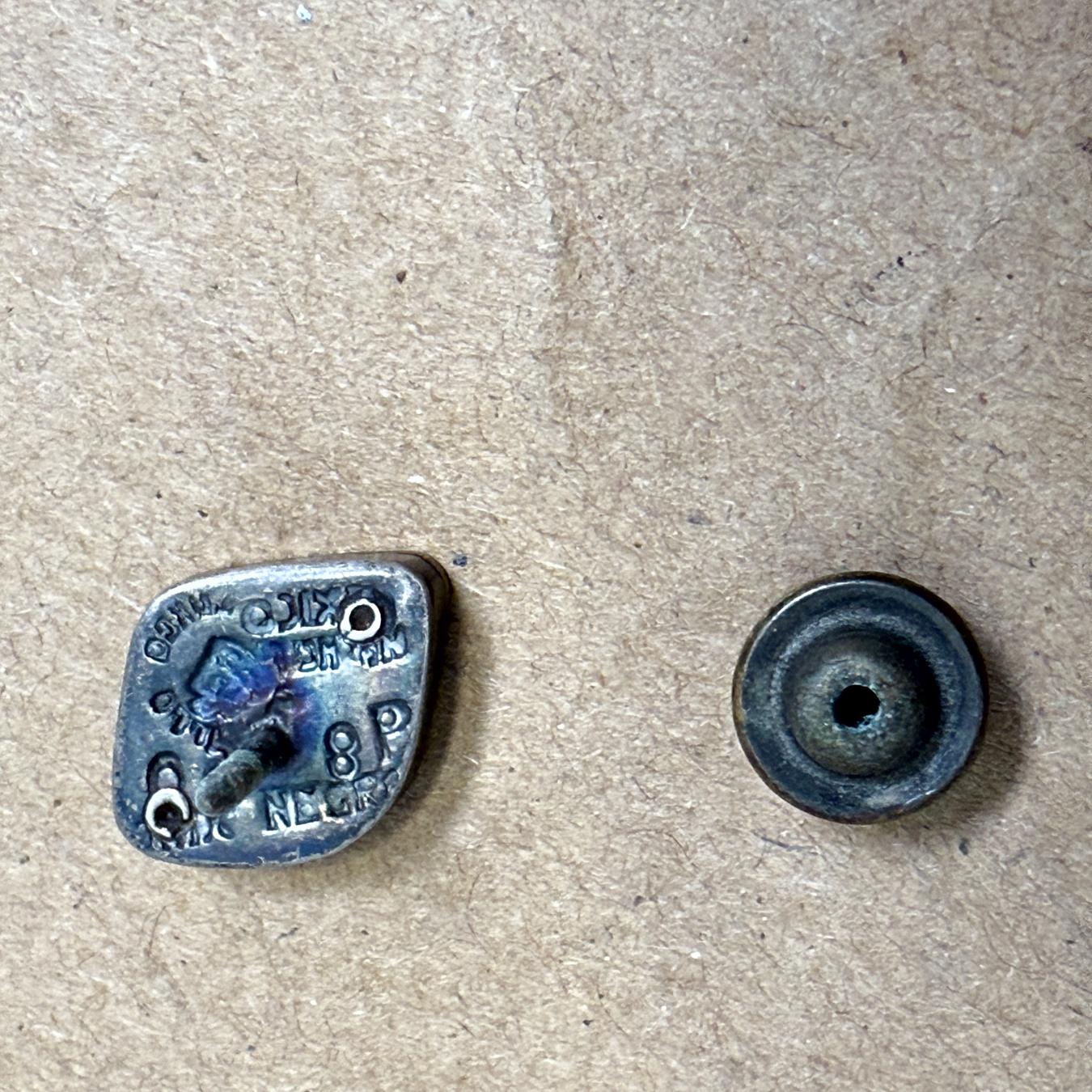 Taxco Los Castillo Pin Mixed Metal Onix Mexico For Sale 1