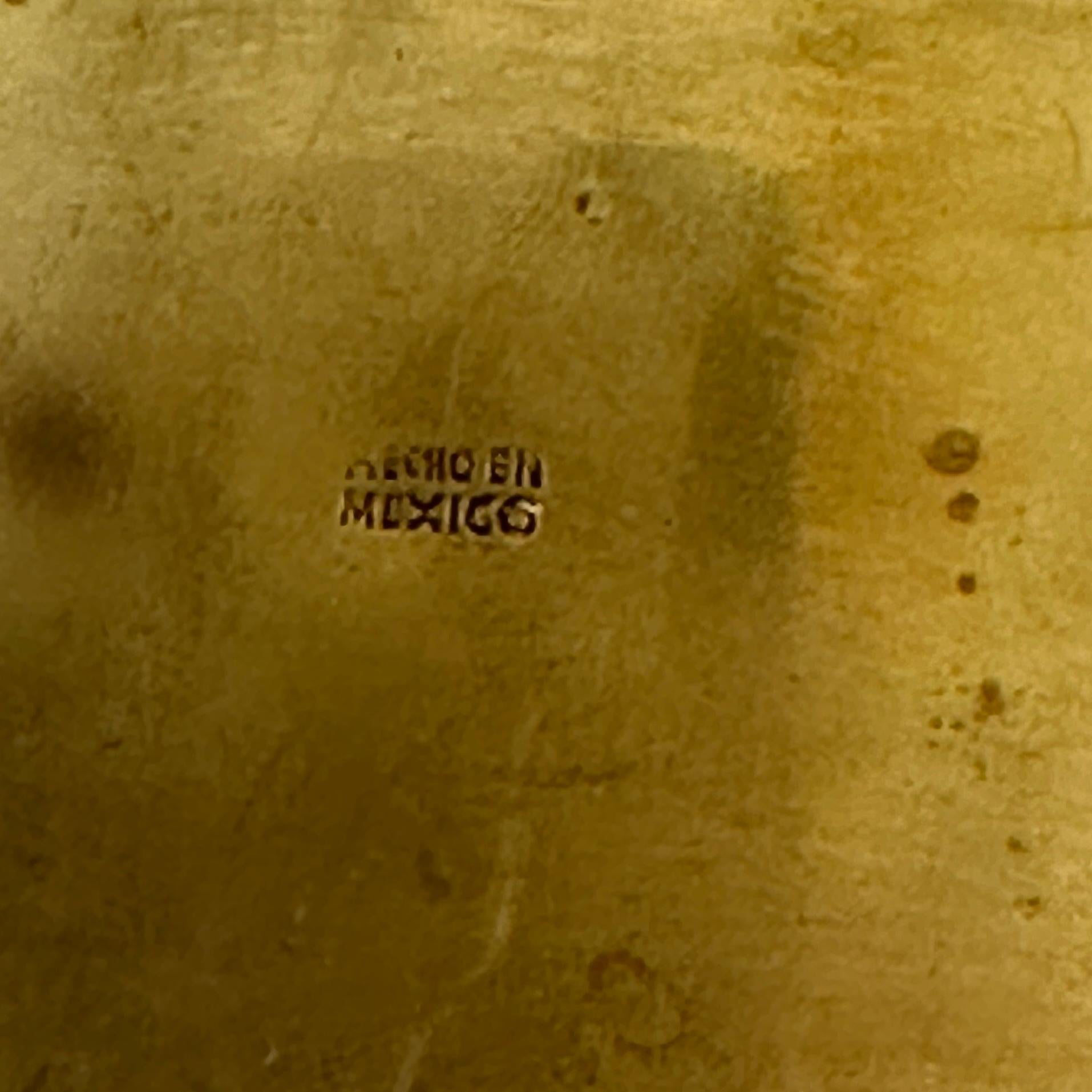 Taxco Mexiko Schachtel mit Scharnier aus Messing, Kupfer und Azurit und Malachit, ca. 1960er Jahre 3
