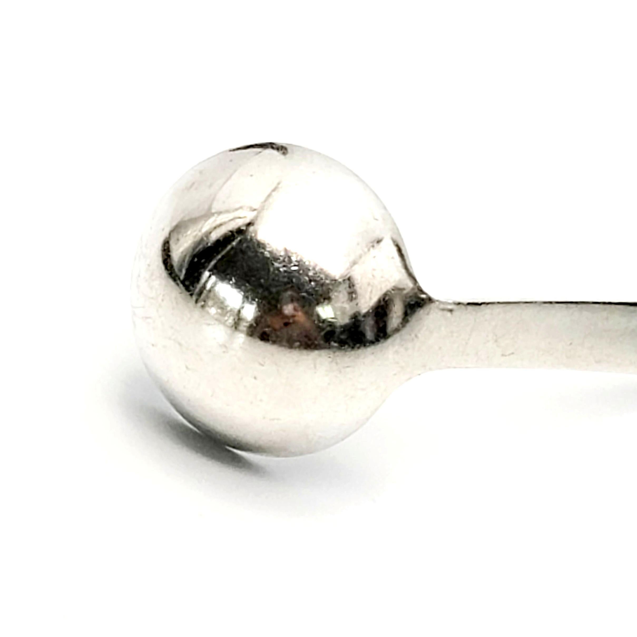 Taxco Mexico Damaso Gallegos Sterling Silver Condiment Ladle For Sale 1