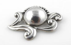 Taxco Mexico Los Castillo Sterling Silver Floral Brooch Pin 595