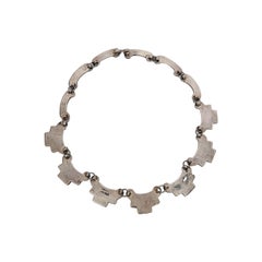 Taxco Mexico Sterling Silver Crushed Turquoise Choker Necklace