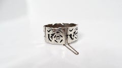 Taxco Mexico Sterling Silver Cuff Bracelet circa vintage