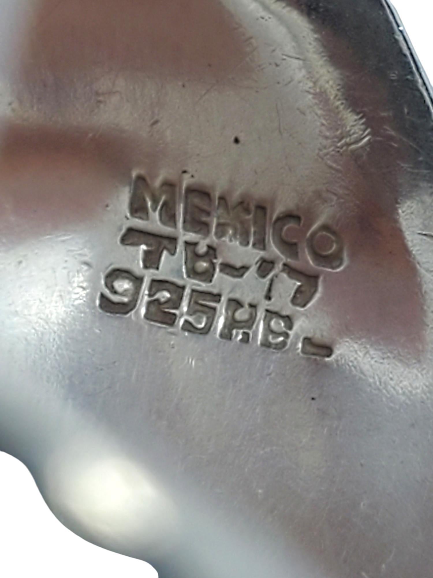 Taxco Mexico Sterling Silver Oversized Interlocking Cuff Bracelet #20572 For Sale 3