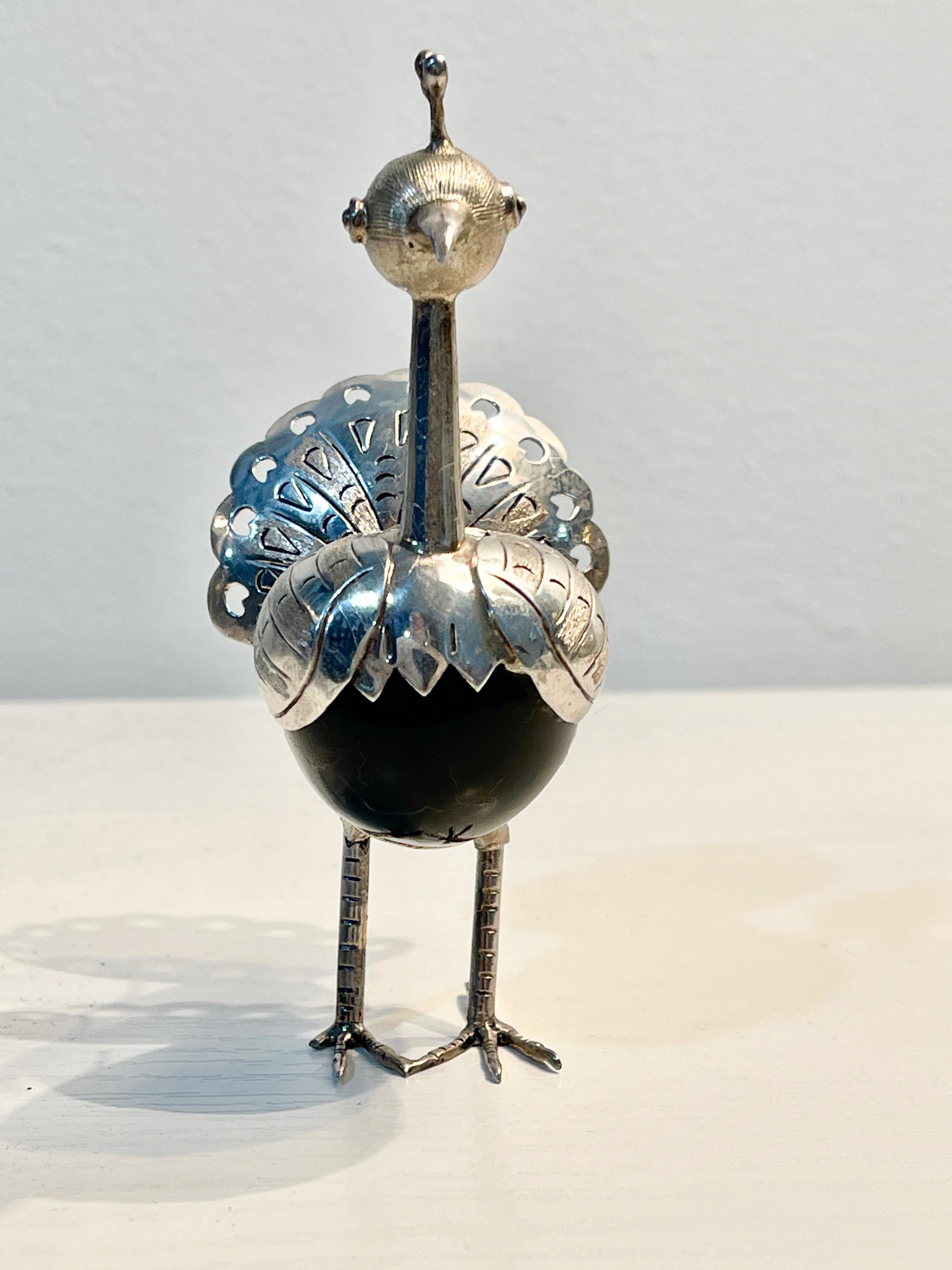 Mid-20th Century Taxco Mexico Sterling Silver Quail