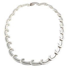 Taxco Mexico Sterling Silber vernietet Welle moderne Halskette:: TC-51 ACF