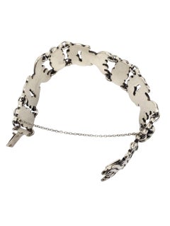 Taxco Mexico Sterling Silver Scroll Link Bracelet #22527