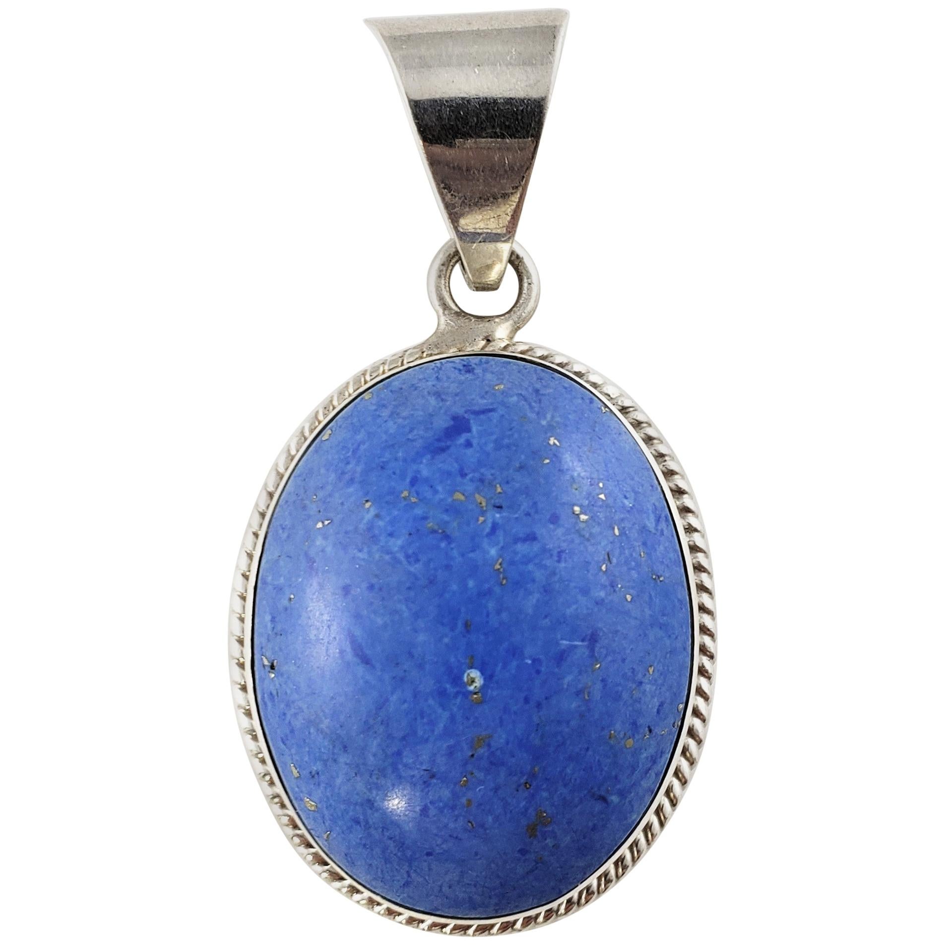 Taxco Mexico TM-287 Sterling Silver and Denim Lapis Pendant