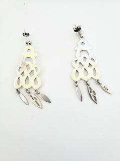 Taxco Mexico TP-23 Sterling Silver Celtic Dangle Earrings