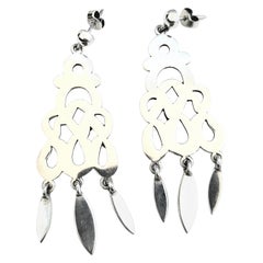 Taxco Mexico TP-23 Sterling Silver Celtic Dangle Earrings