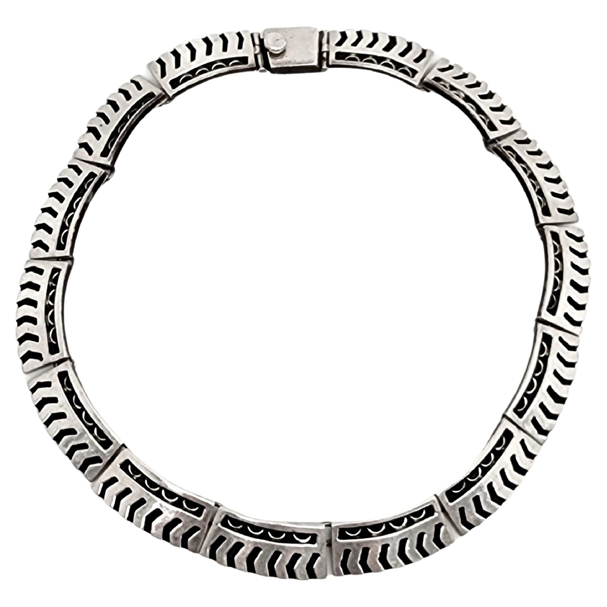 Taxco PAR TFO Sterling Silver Necklace For Sale