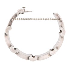 TAXCO Pulsera de eslabones "Pista de neumáticos" Retro Mexicana de Plata de Ley