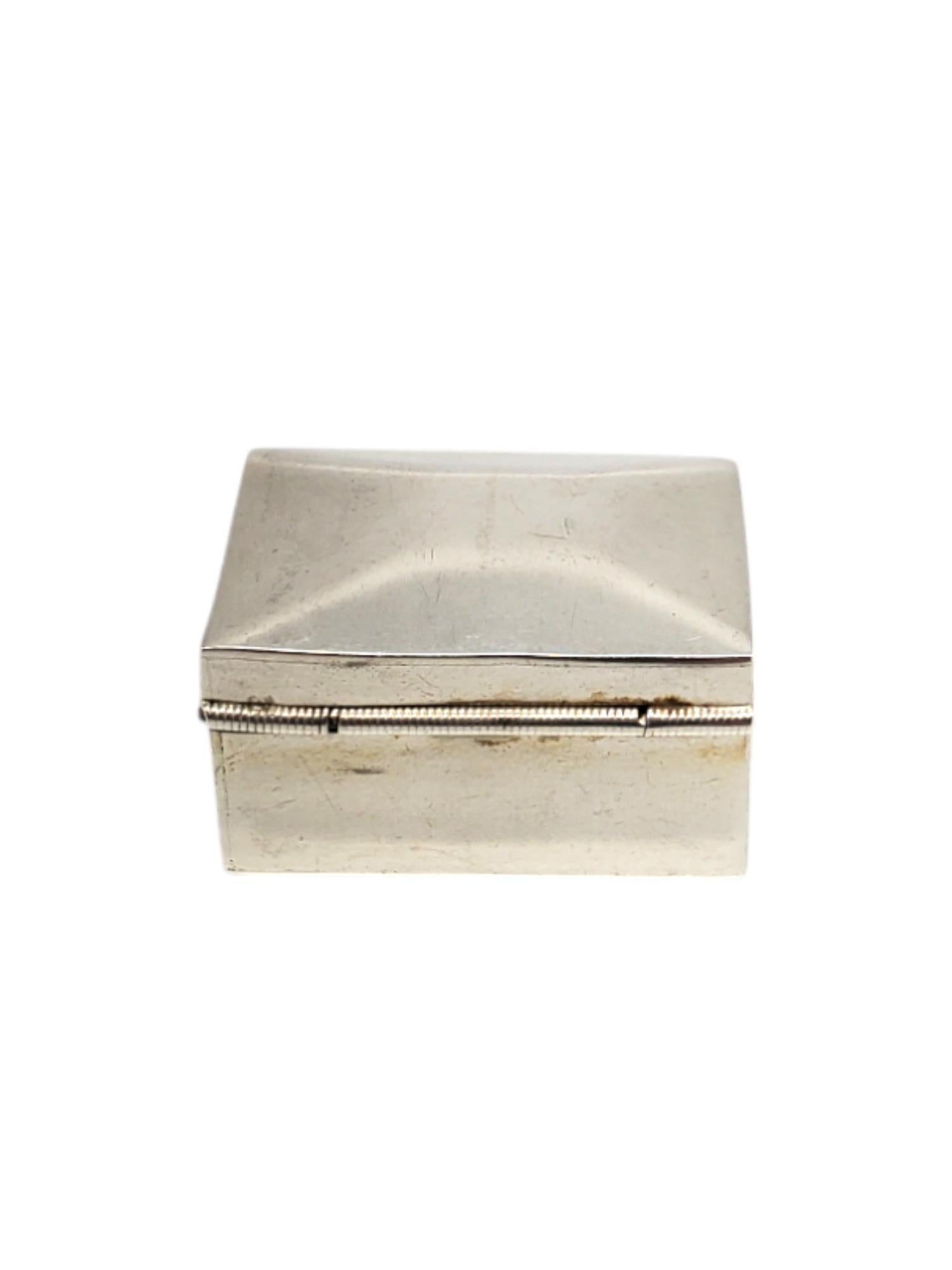 Taxco Sterling Silber mexikanischen rechteckige Box # 19681 im Zustand „Gut“ im Angebot in Washington Depot, CT