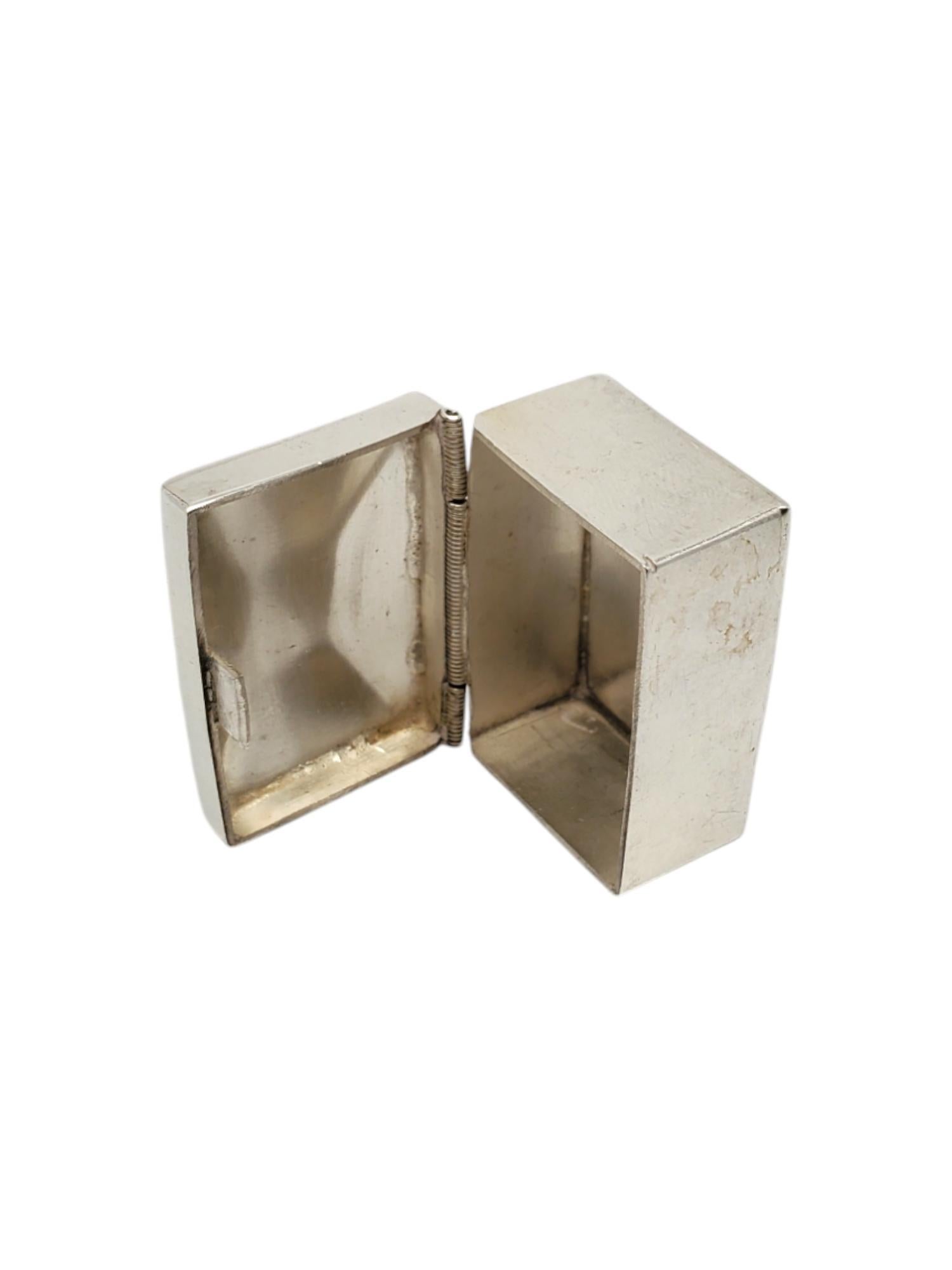 Taxco Sterling Silber mexikanischen rechteckige Box # 19681 im Angebot 3