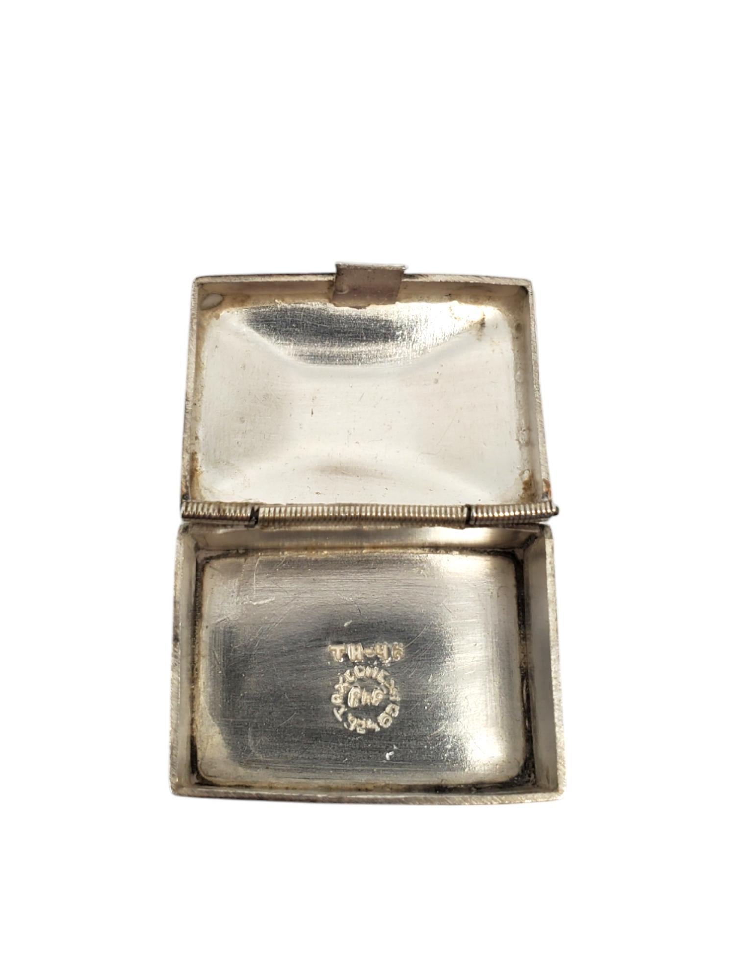 Taxco Sterling Silber mexikanischen rechteckige Box # 19681 im Angebot 4