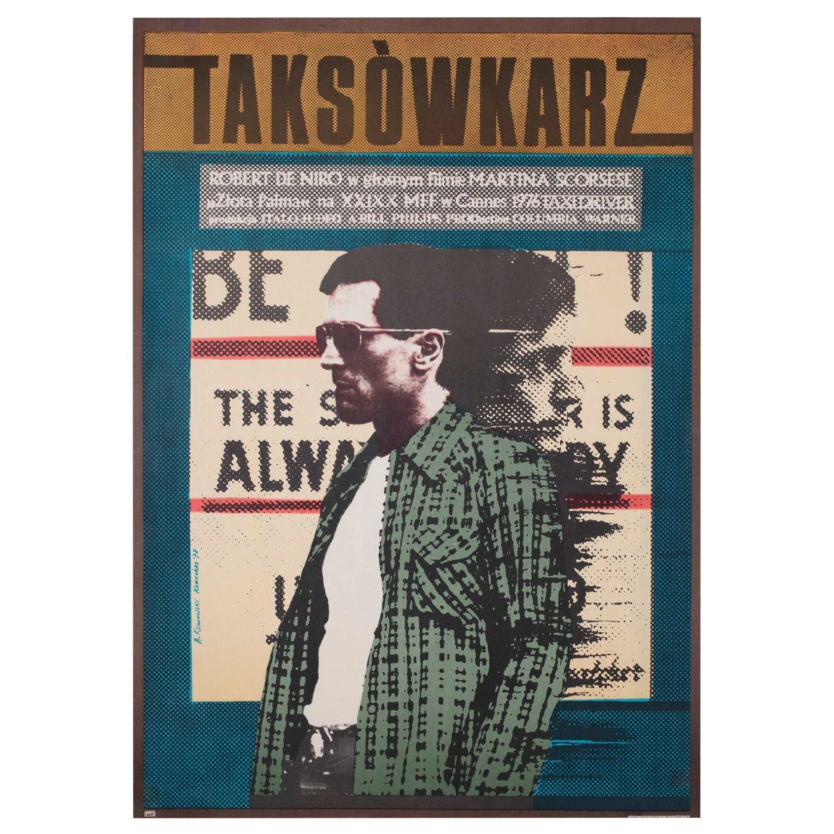 Taxi Driver 1978 Polish B1 Film Poster, Andrzej Klimowski For Sale