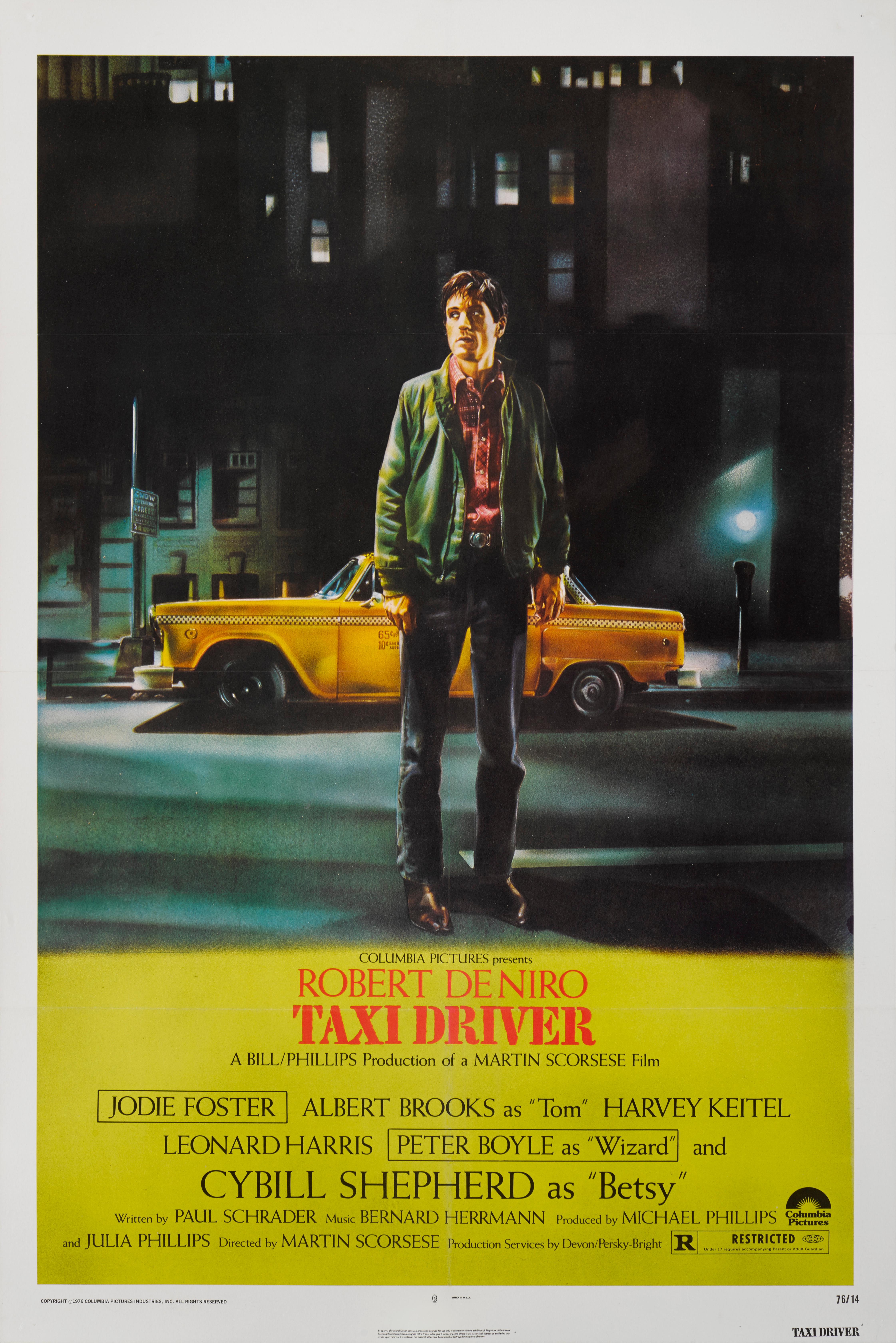 Cartel de cine original de EE.UU. para el drama clásico de 1976 de Martin Scorsese protagonizado por Robert De Niro, Jodie Foster y Harvey Keitel.
Este póster tiene soporte de lino de conservación y se reenviaría enrollado en un tubo muy resistente
