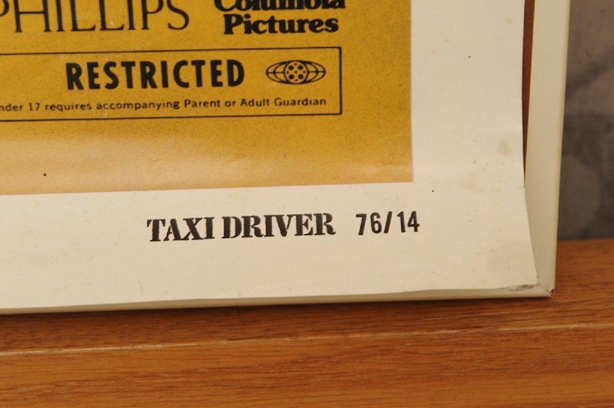 Late 20th Century Taxi Driver Original Movie Poster Robert De Niro Martin Scorcese 1976 For Sale