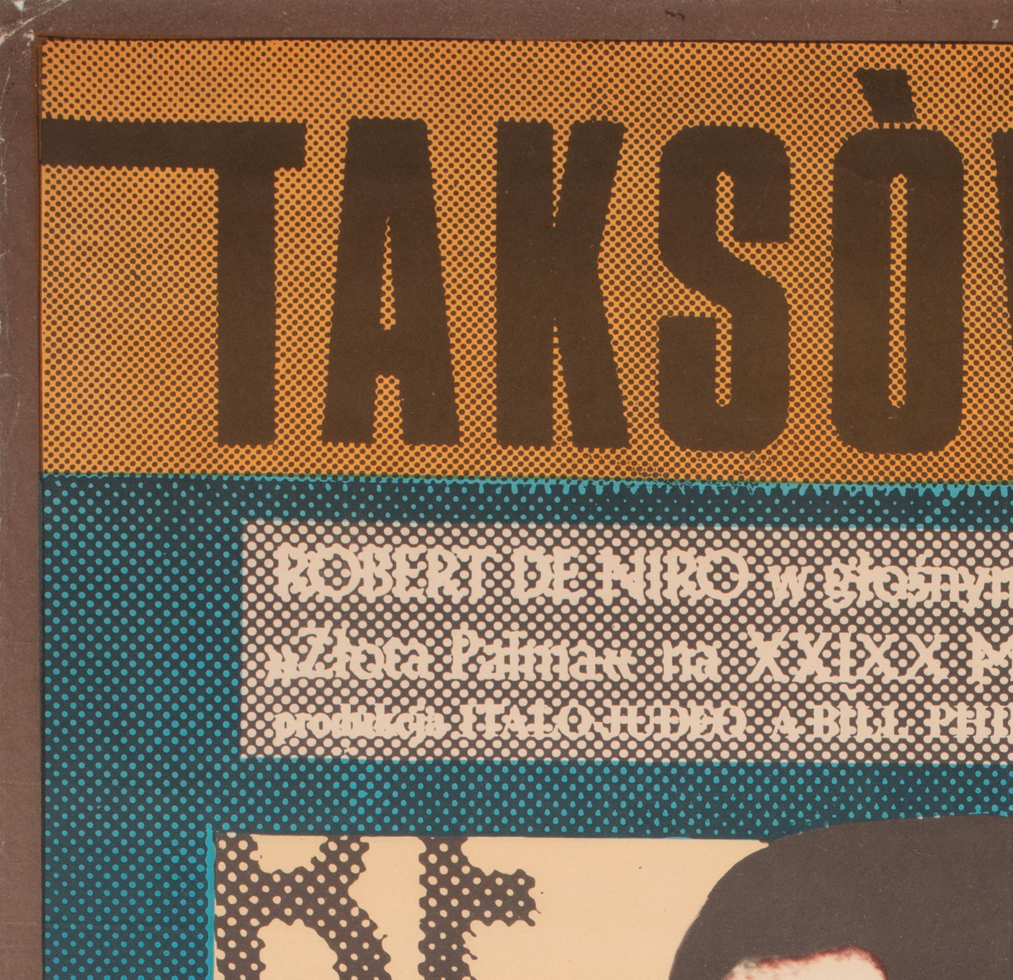 TAXI DRIVER Original Polish Film Movie Poster, ANDRZEJ KLIMOWSKI, 1978 In Good Condition In Bath, Somerset