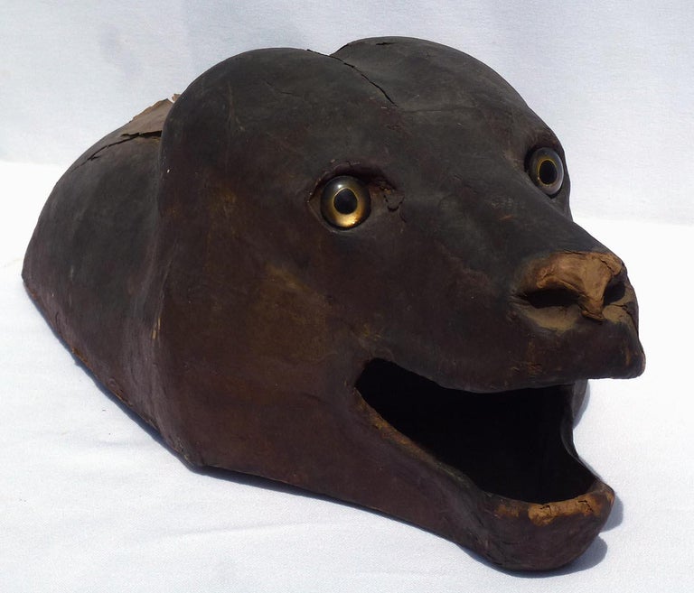 Taxidermy Form of a Bear’s Head, It Is Made from Papier-Mache with