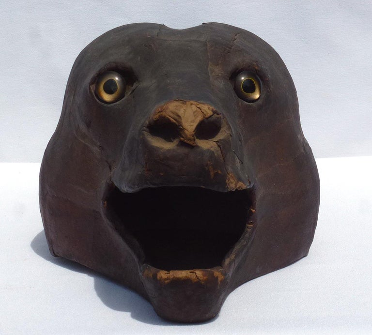 Taxidermy Form of a Bear’s Head, It Is Made from Papier-Mache with