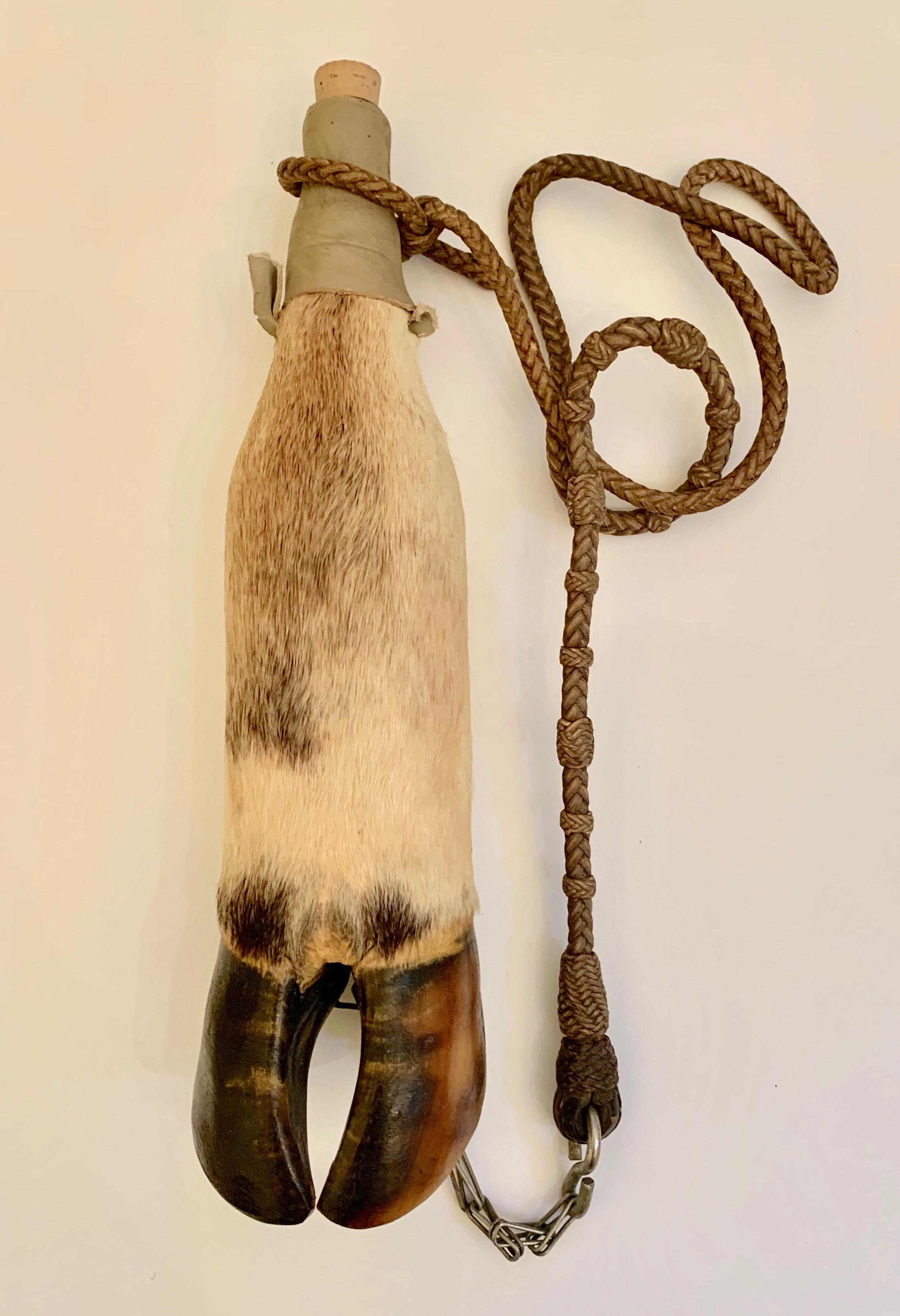 Folk Art Taxidermy Hoof Water Bottle Canteen