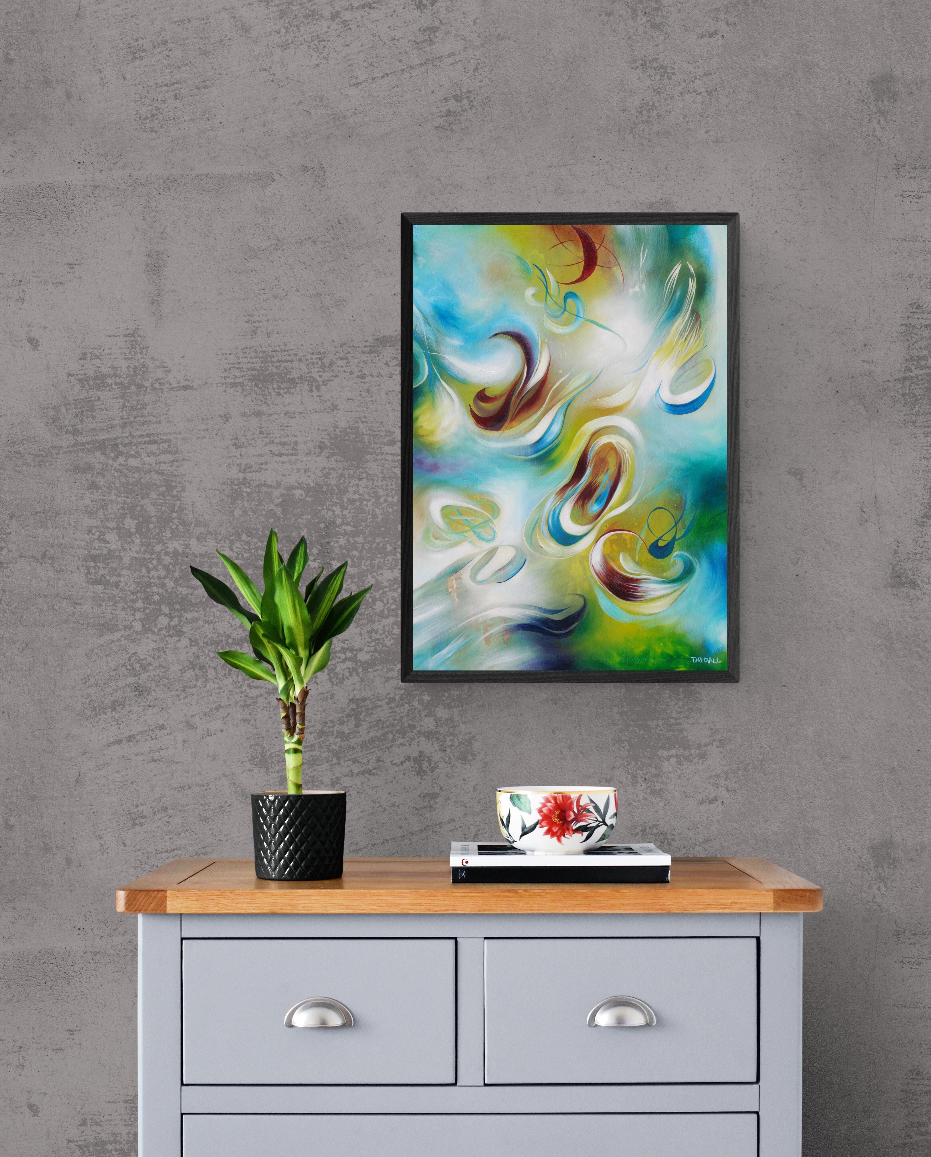 A colourful, unique and vivid painting on canvas. Framing on request.