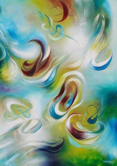 Peinture abstraite colorée «Stream » (Stream)