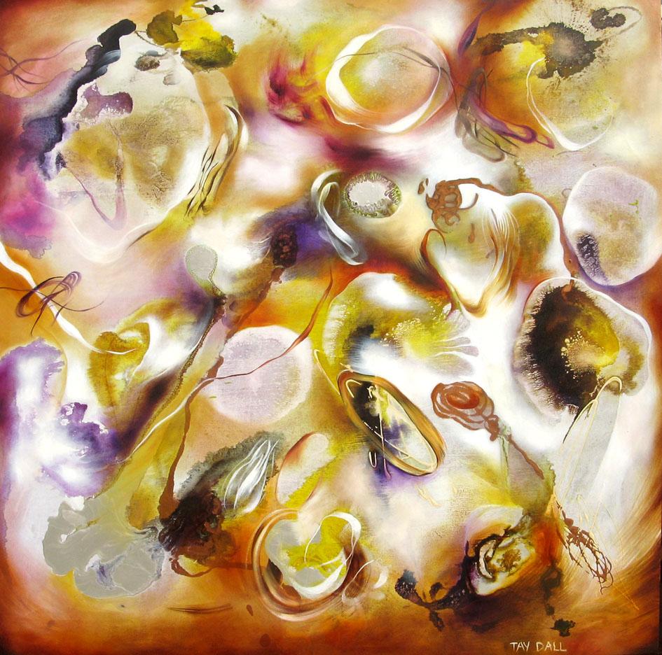 Tay Dall Still-Life Painting – Abstraktes Ölgemälde „Profusionsserie 2“ aus der Erde