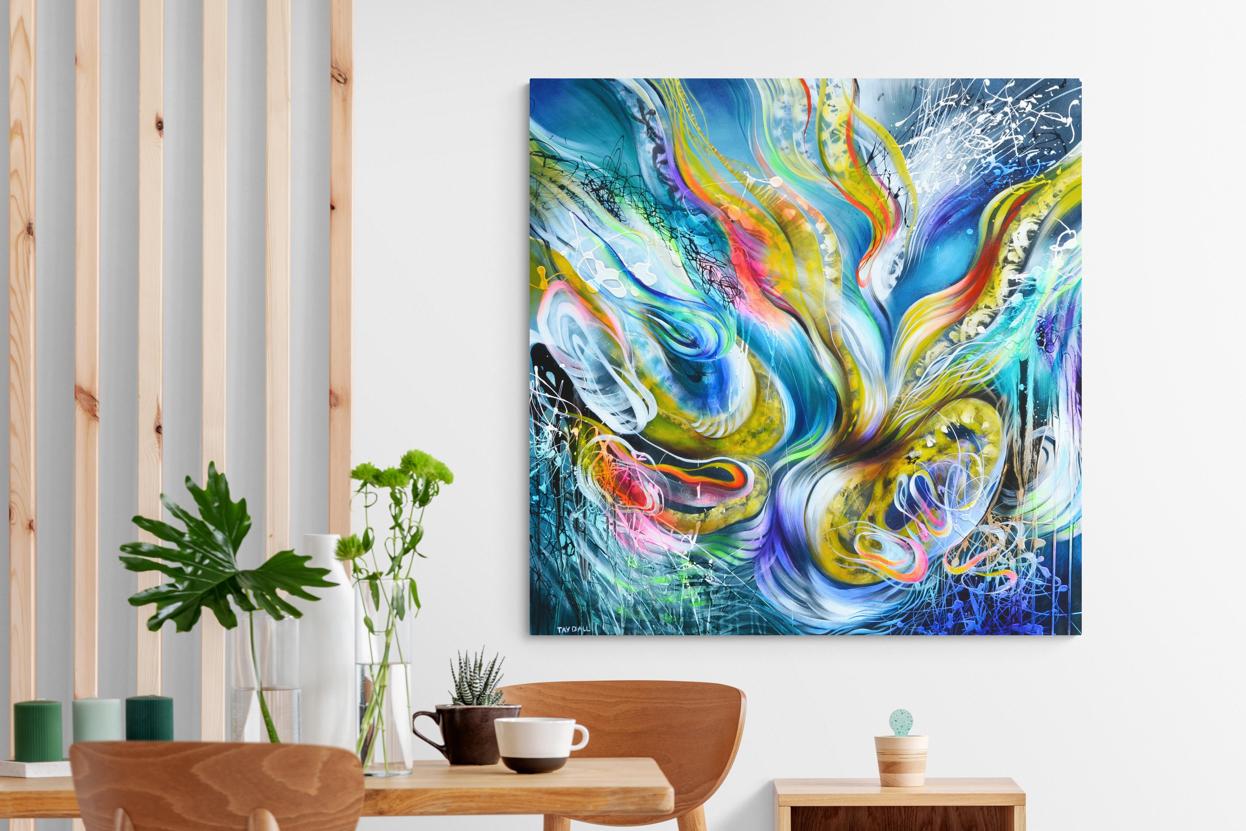 Pittura ad olio astratta di grandi dimensioni 