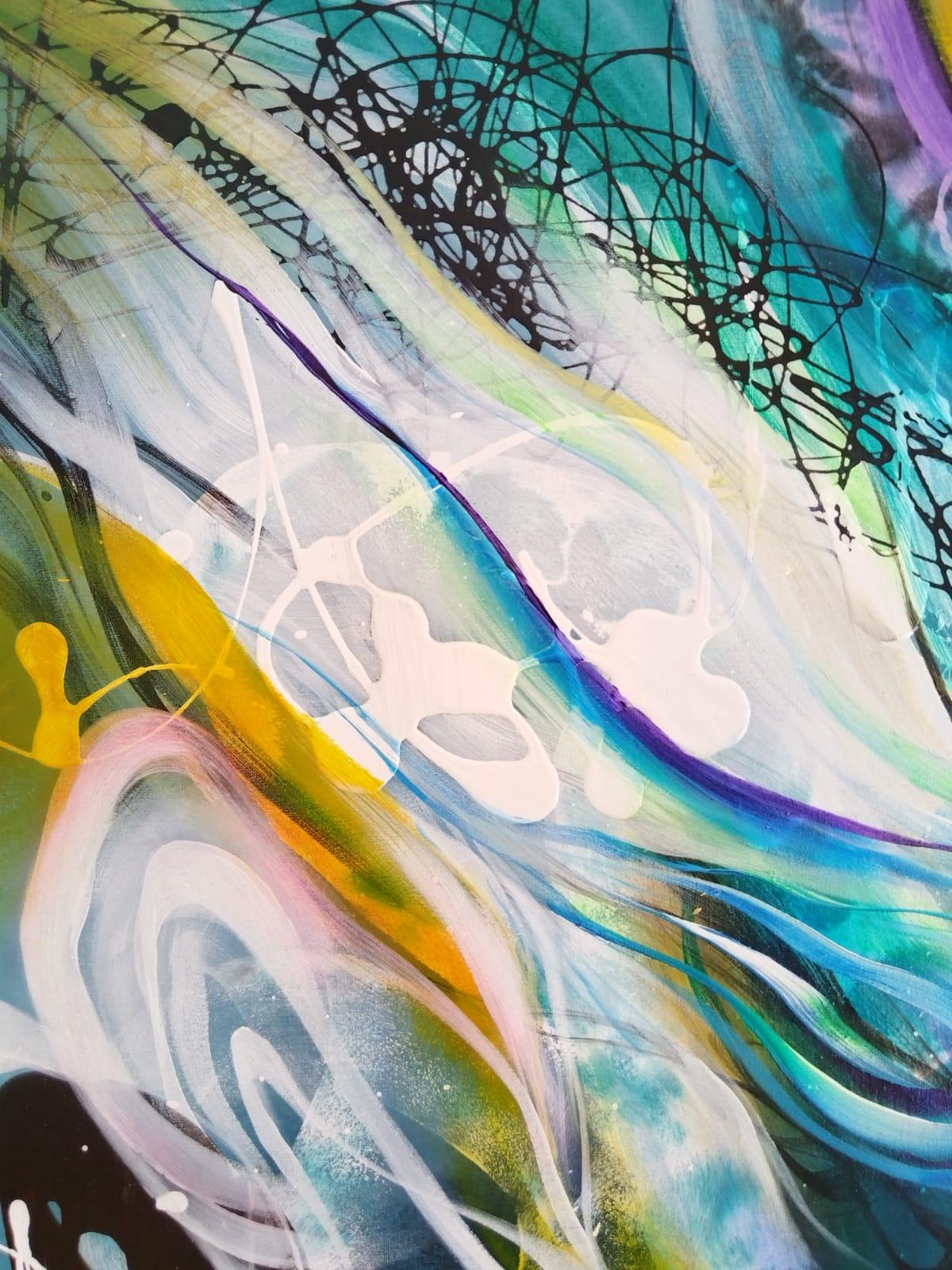 Pittura ad olio astratta di grandi dimensioni 