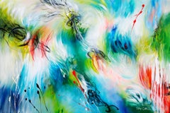 Large Abstract Painting "Colourful Suspended Animation 2"