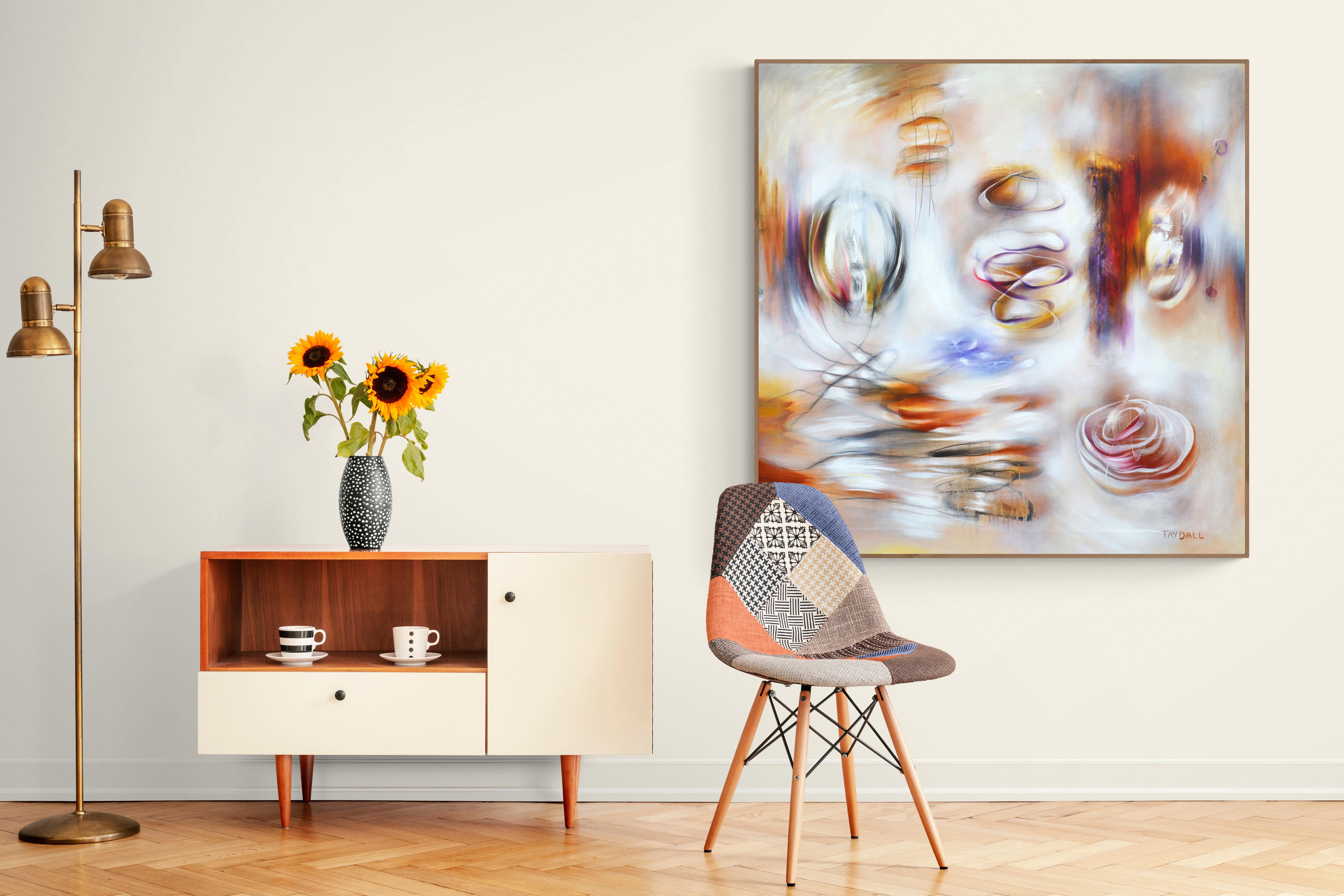 Large Abstract Earth Tone Painting 