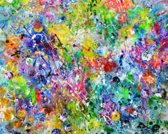 Large Colourful Abstract Painting "New Studio Floorworks 4"