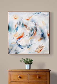 Large Light Abstract Painting "Reflections B"