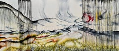 Large Surrealistic Abstract Landscape Painting "Blue Sky Beyond 19B"