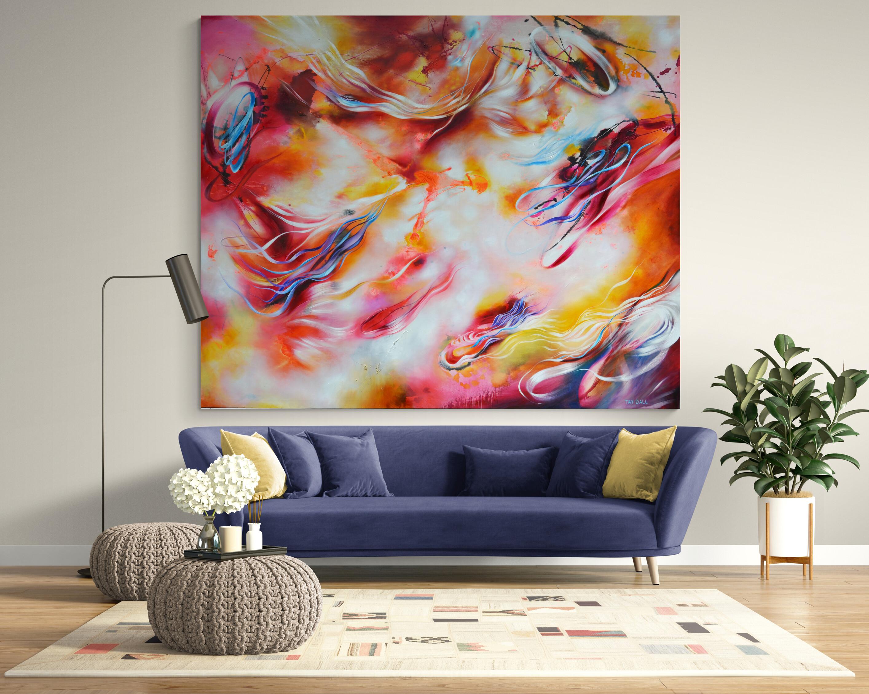 Oversized Vibrant Abstract Painting 