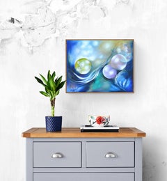 Vivid Pastel Surreal Painting "Whimsical Orbit"