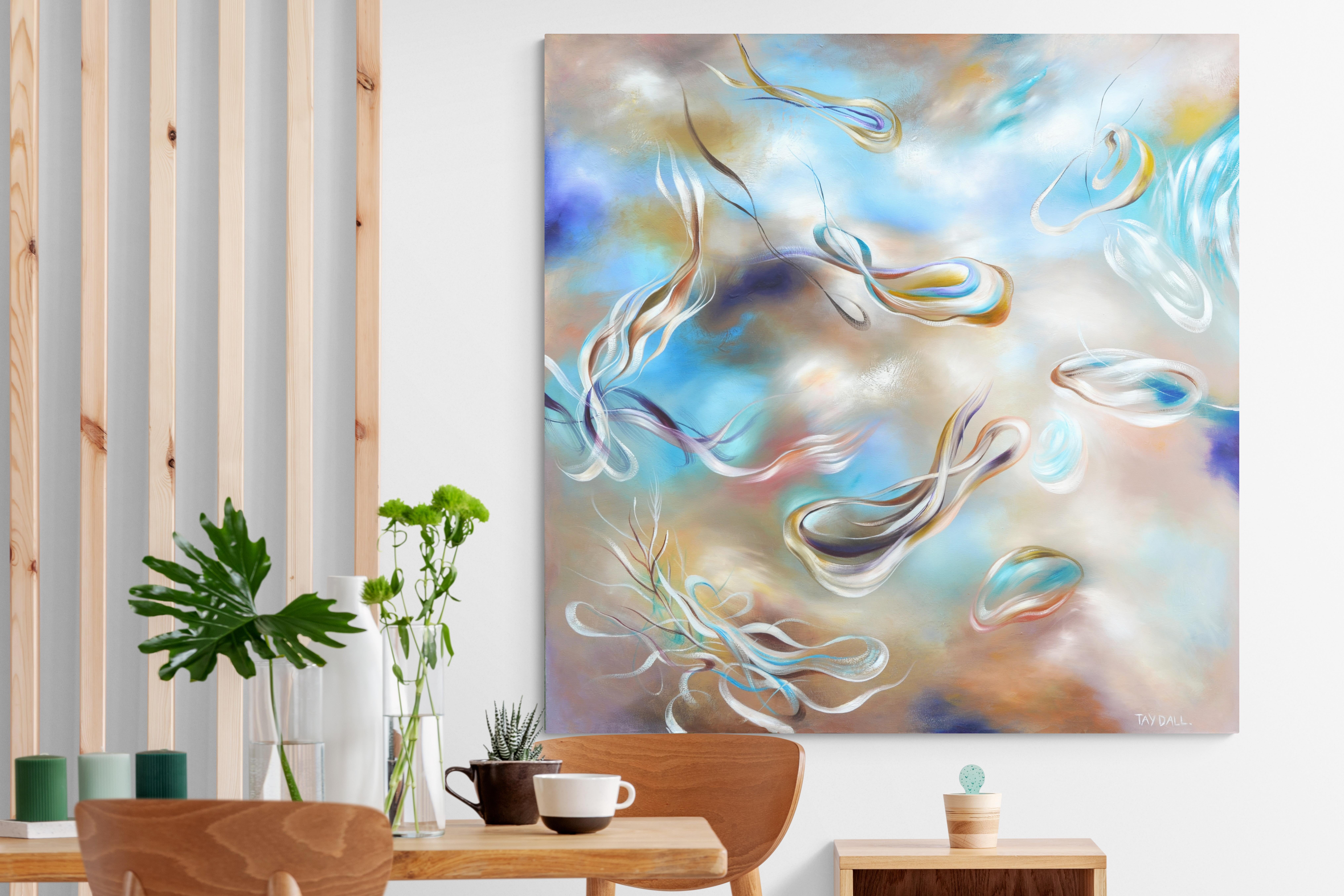 Pittura astratta vivida e surreale 