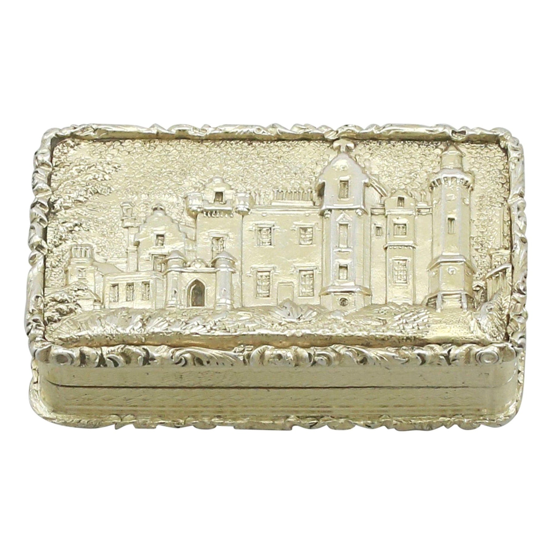 Taylor and Perry 1830s Antique Sterling Silver Gilt Vinaigrette