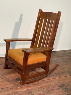 Taylor Chair Co. Tiger Oak American Arts and Crafts Rocker