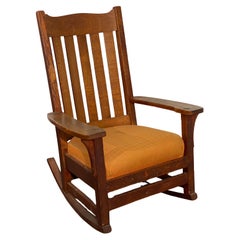Taylor Chair Co. Tiger Oak American Arts and Crafts Rocker