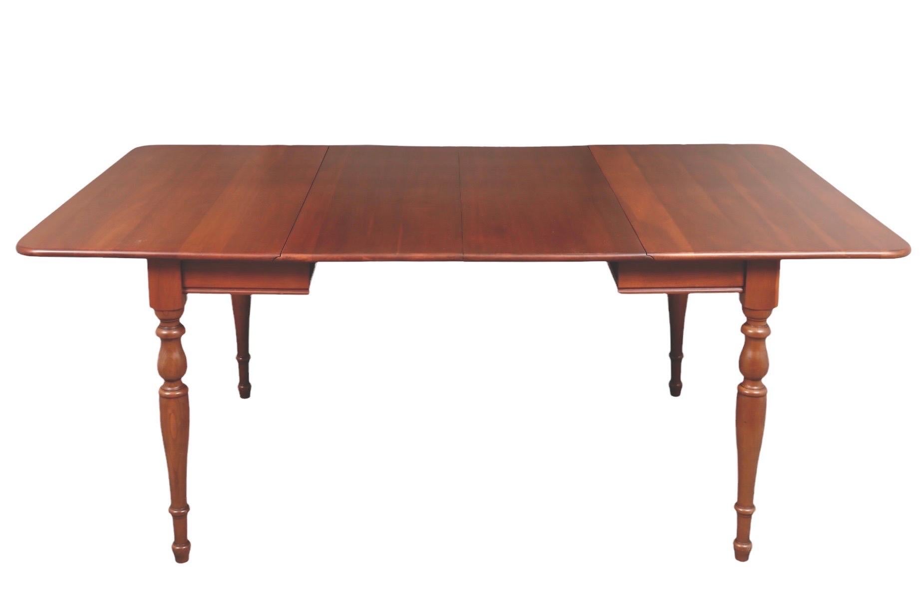 Taylor-Jamestown Cherry Wood Dining Table In Good Condition In Bradenton, FL