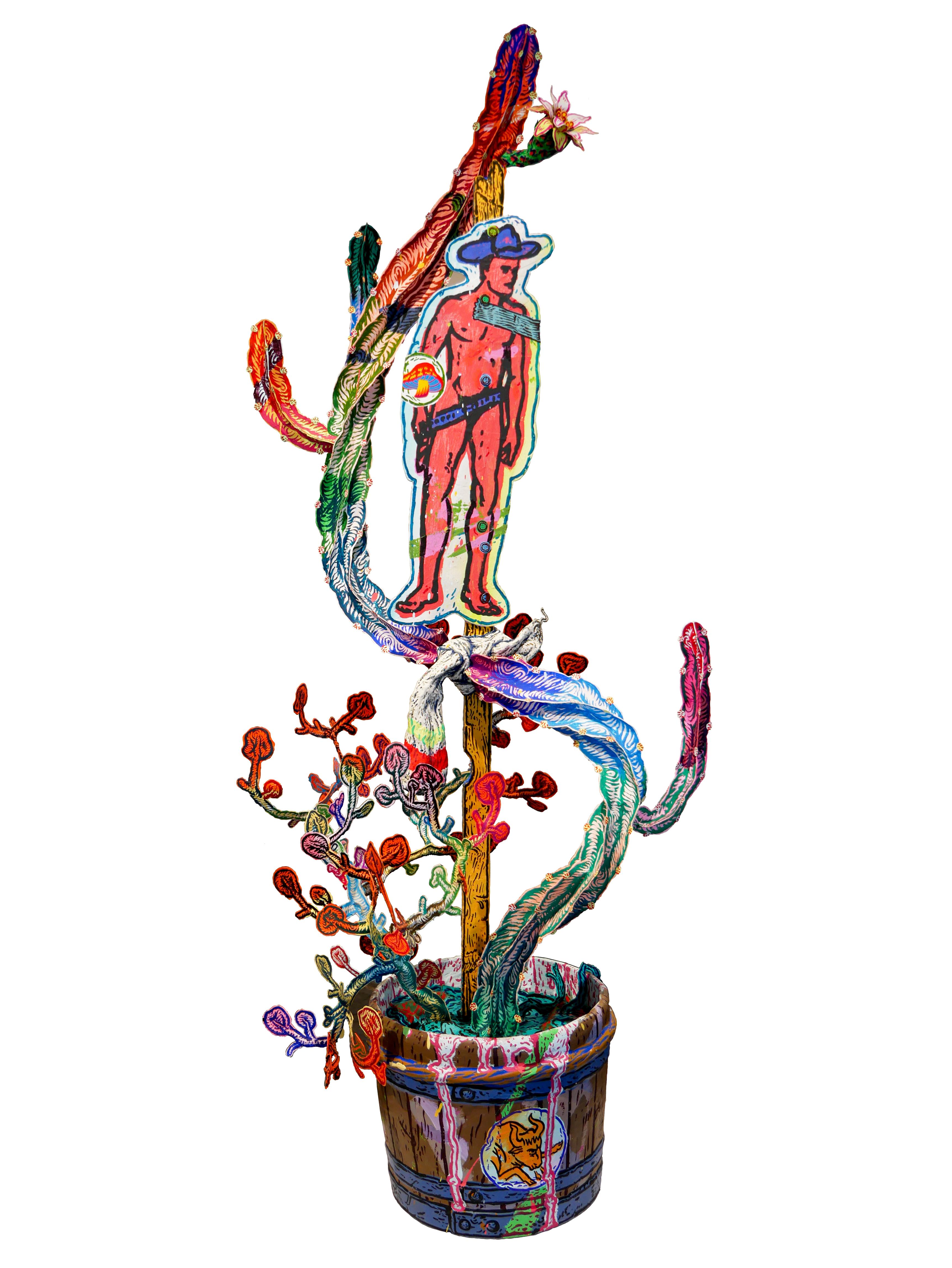 Taylor McKimens Sunset Cowboy Cactus Botanische Skulptur In