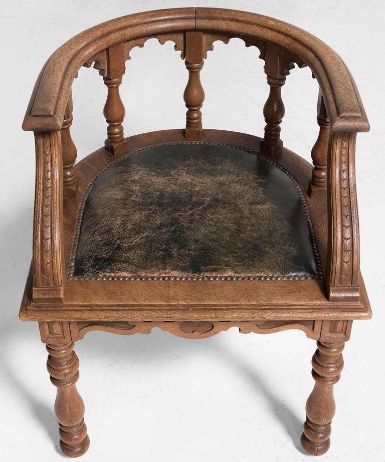 Taylor of Edinburgh Oak Armchair, Scotland, circa 1890 For Sale at 1stDibs