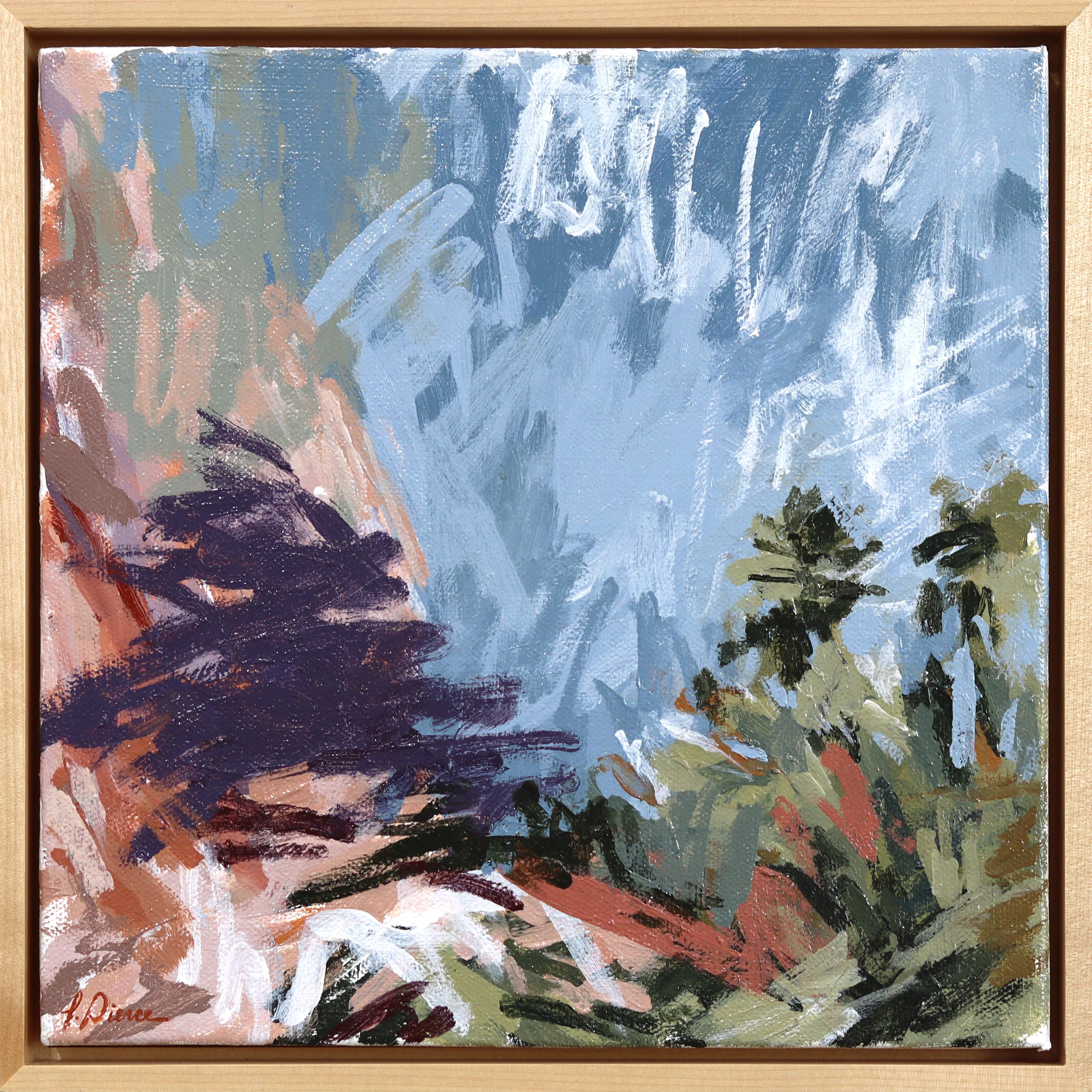 Taylor Pierce Landscape Painting - Behind Split Rock - Original Abstract Landscape Acrylic Painting on Canvas