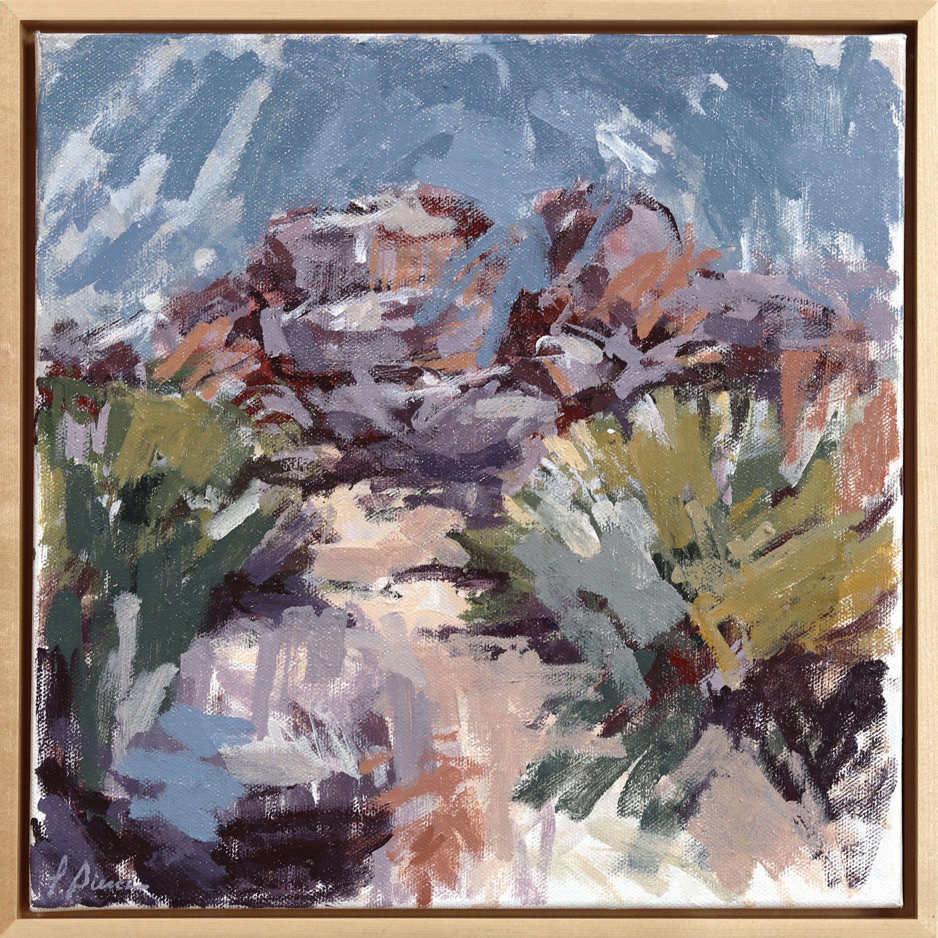 No Dogs Allowed On The Trails - Original Abstract Landscape Painting on Canvas