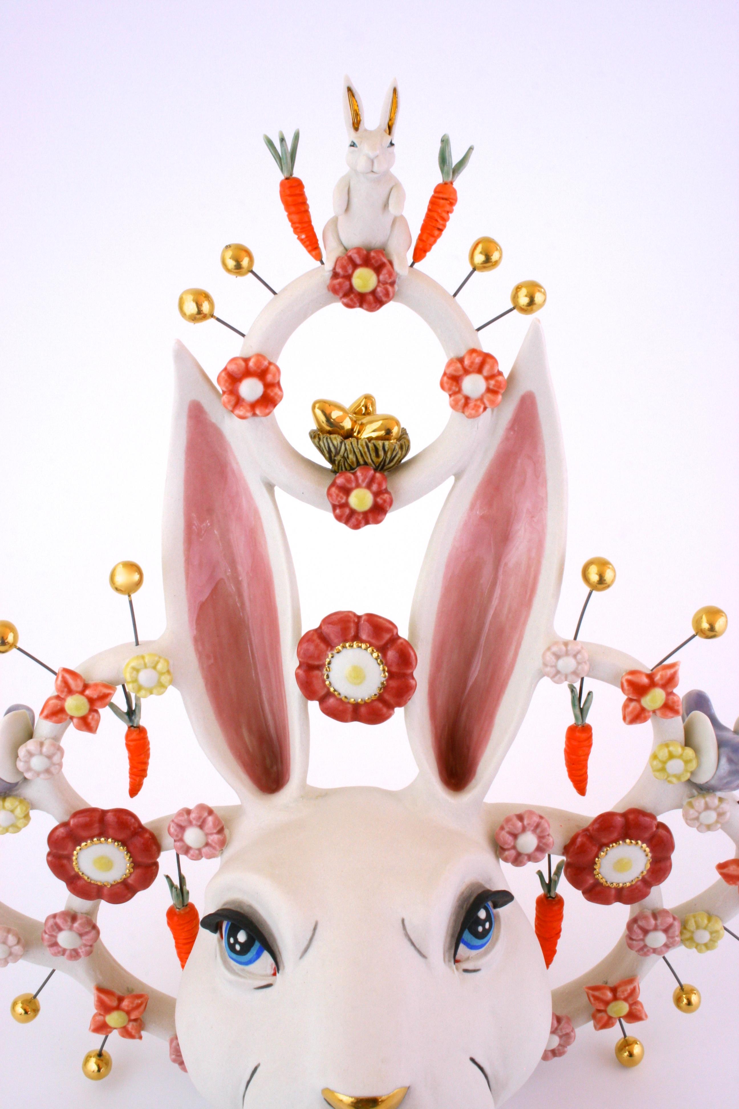 ceramic rabbit sculpture