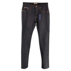 TAYLOR STITCH Size 32 Indigo Contrast Stitch Cotton / Polyester Slim Jeans