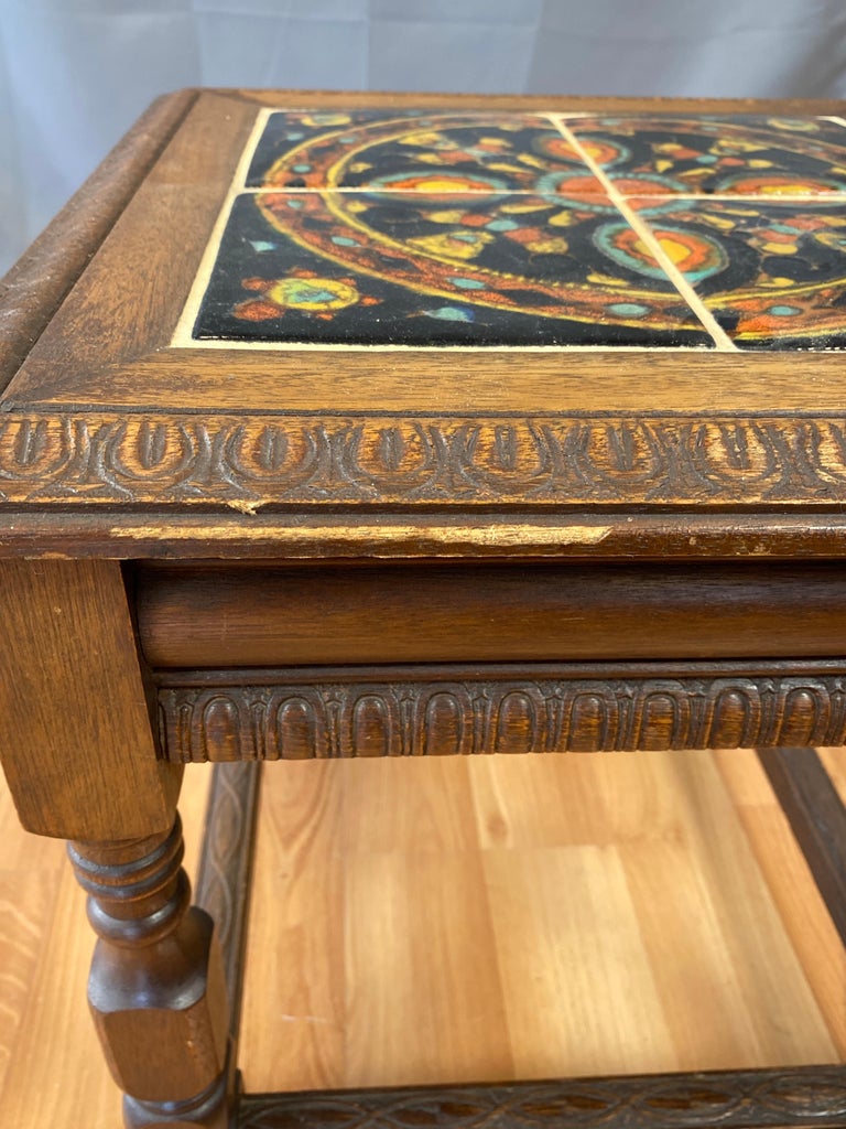 Taylor Tilery California Mission Tile Top Table, circa 1930s at 1stDibs