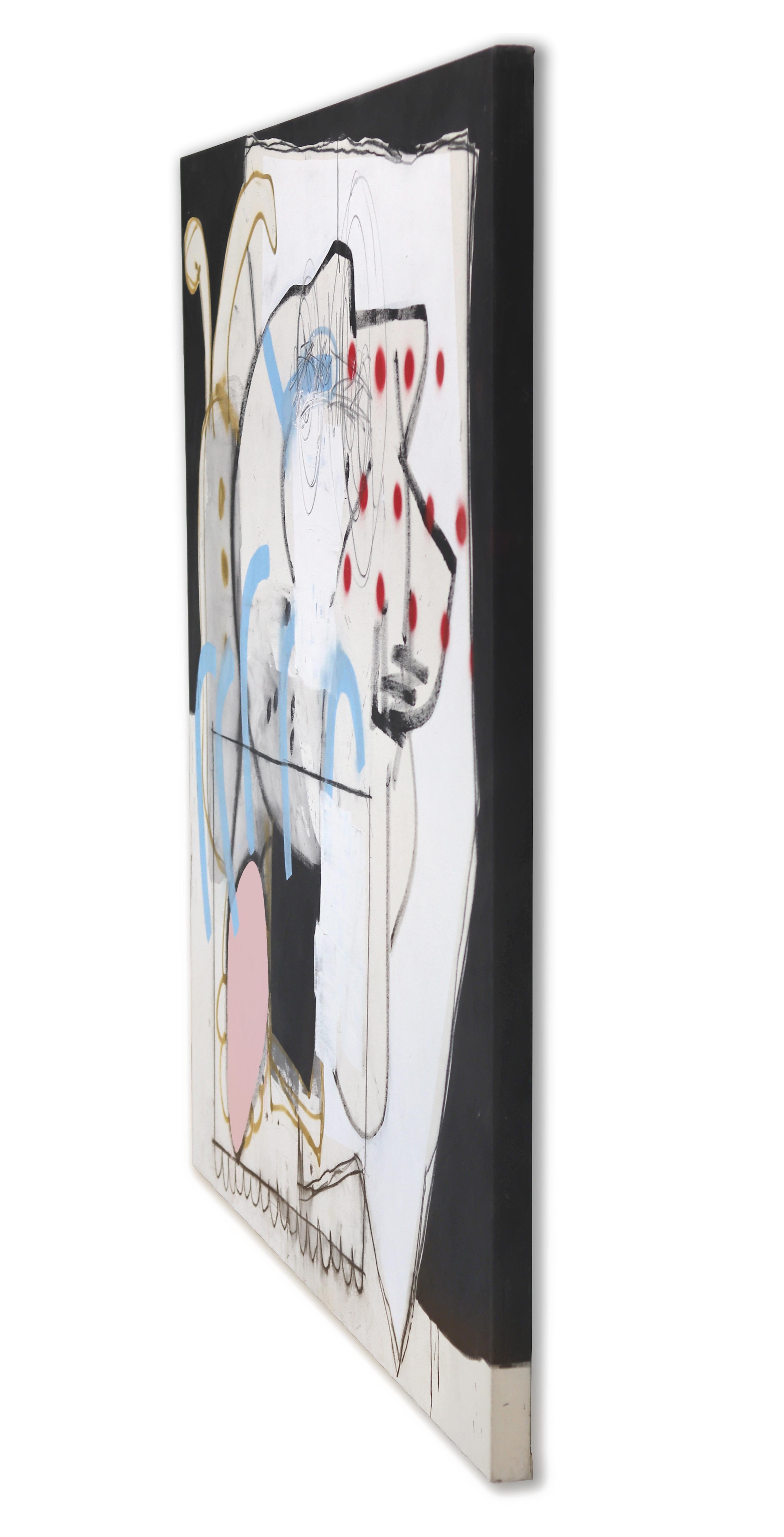 Taylor Anton White, an American contemporary artist, is known for his bold, large-scale abstract assemblages that blend traditional painting techniques with unconventional, utilitarian materials. Based in Fredericksburg, Virginia, White’s practice